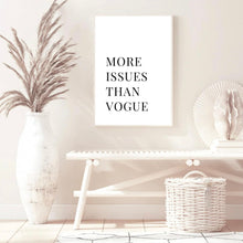 Load image into Gallery viewer, More Issues Than Vogue White | Framed Print