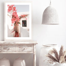 Load image into Gallery viewer, Greece Santorini Bougainvillaea I | Framed Print