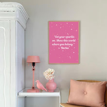 Load image into Gallery viewer, Get Your Sparkle On Barbie | Framed Print