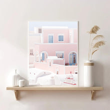 Load image into Gallery viewer, Greece Santorini Pink I | Framed Print