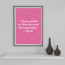 Load image into Gallery viewer, Get Your Sparkle On Barbie | Framed Print
