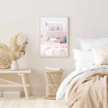 Load image into Gallery viewer, Greece Santorini Pink I | Framed Print