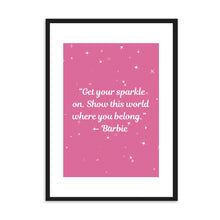 Load image into Gallery viewer, Get Your Sparkle On Barbie | Framed Print