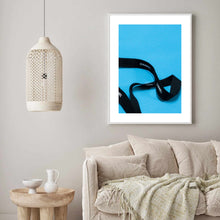 Load image into Gallery viewer, Designer Ribbon Blue | Framed Print