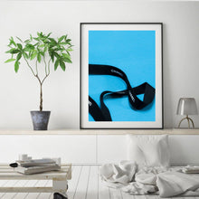 Load image into Gallery viewer, Designer Ribbon Blue | Framed Print