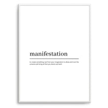 Load image into Gallery viewer, Manifestation Definition (White)
