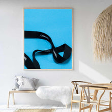 Load image into Gallery viewer, Designer Ribbon Blue | Framed Print