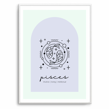 Load image into Gallery viewer, Pisces Zodiac Blue Arch