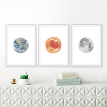 Load image into Gallery viewer, Earth Sun & Moon Set of 3