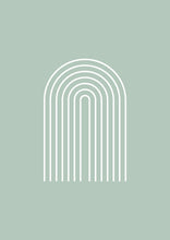 Load image into Gallery viewer, Boho Arch Green & Pink Set of 2