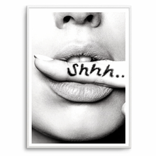 Load image into Gallery viewer, Shhh Black and White