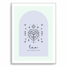 Load image into Gallery viewer, Leo Zodiac Blue Arch