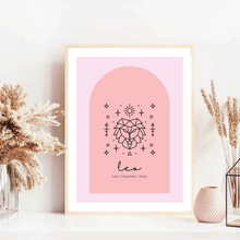 Load image into Gallery viewer, Leo Zodiac Pink Arch
