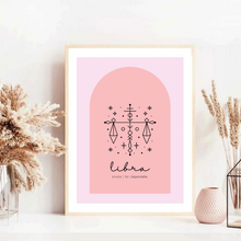 Load image into Gallery viewer, Libra Zodiac Pink Arch