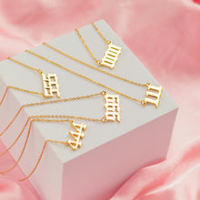 Load image into Gallery viewer, Angel Number Necklaces (Old English Font)