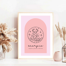 Load image into Gallery viewer, Scorpio Zodiac Pink Arch