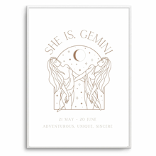 Load image into Gallery viewer, She is Gemini