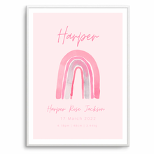 Load image into Gallery viewer, Personalised Baby Girl Rainbow