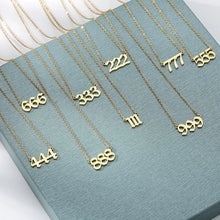 Load image into Gallery viewer, Angel Number Necklaces (Plain Font)