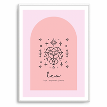 Load image into Gallery viewer, Leo Zodiac Pink Arch