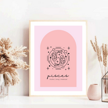 Load image into Gallery viewer, Pisces Zodiac Pink Arch