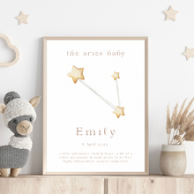 Load image into Gallery viewer, Personalised The Aries Baby Constellation