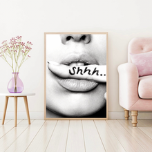 Load image into Gallery viewer, Shhh Black and White