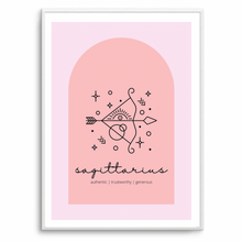 Load image into Gallery viewer, Sagittarius Zodiac Pink Arch