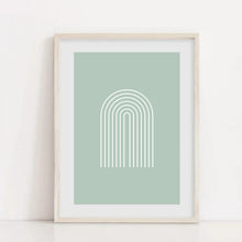 Load image into Gallery viewer, Boho Arch Green & Pink Set of 2