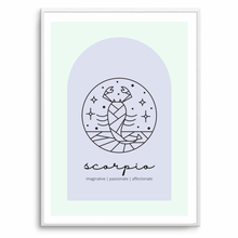 Load image into Gallery viewer, Scorpio Zodiac Blue Arch