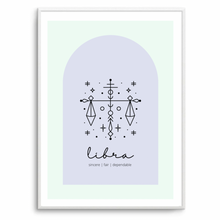 Load image into Gallery viewer, Libra Zodiac Blue Arch