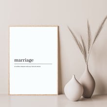 Load image into Gallery viewer, Marriage Definition (White)
