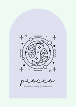 Load image into Gallery viewer, Pisces Zodiac Blue Arch