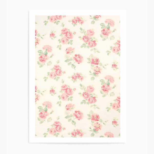Vintage Rose Wallpaper II | Wall Art Print