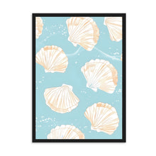 Load image into Gallery viewer, Seashell Pattern Blue | Wall Art
