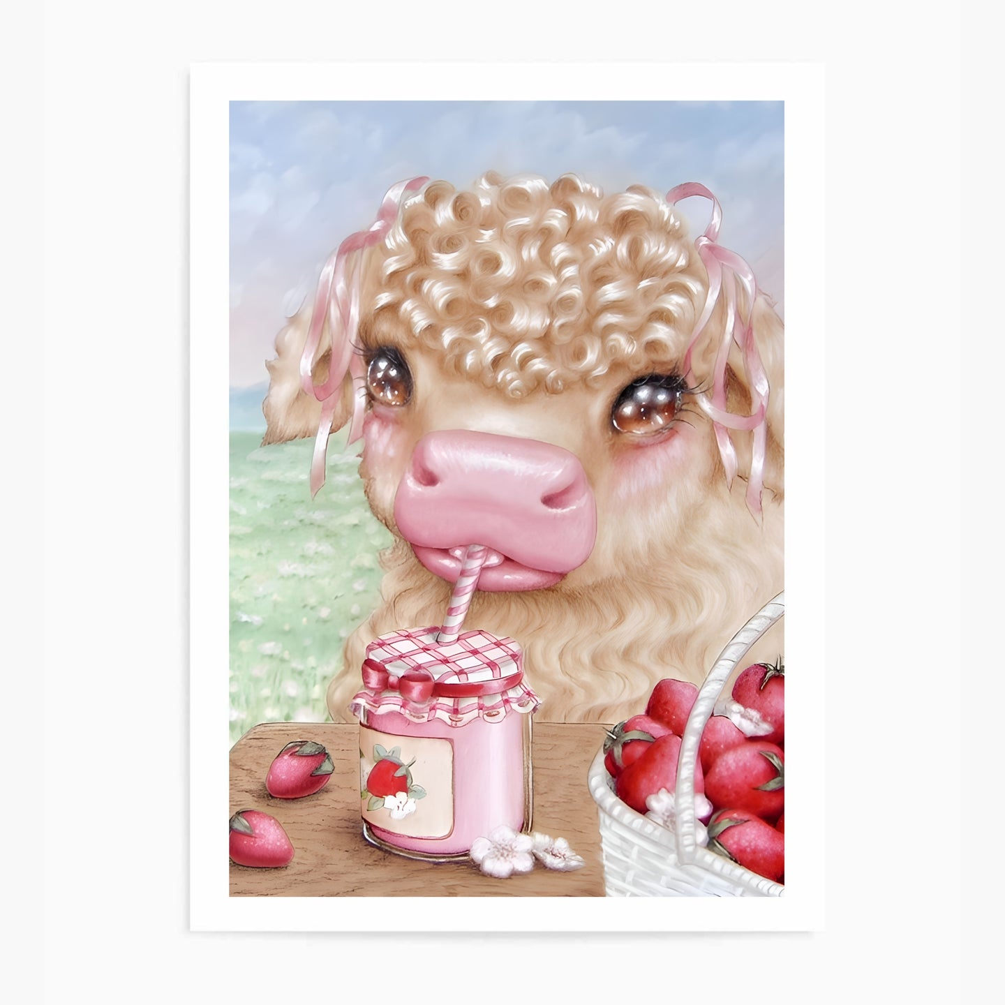 Vintage Cow Milkshake | Wall Art Print