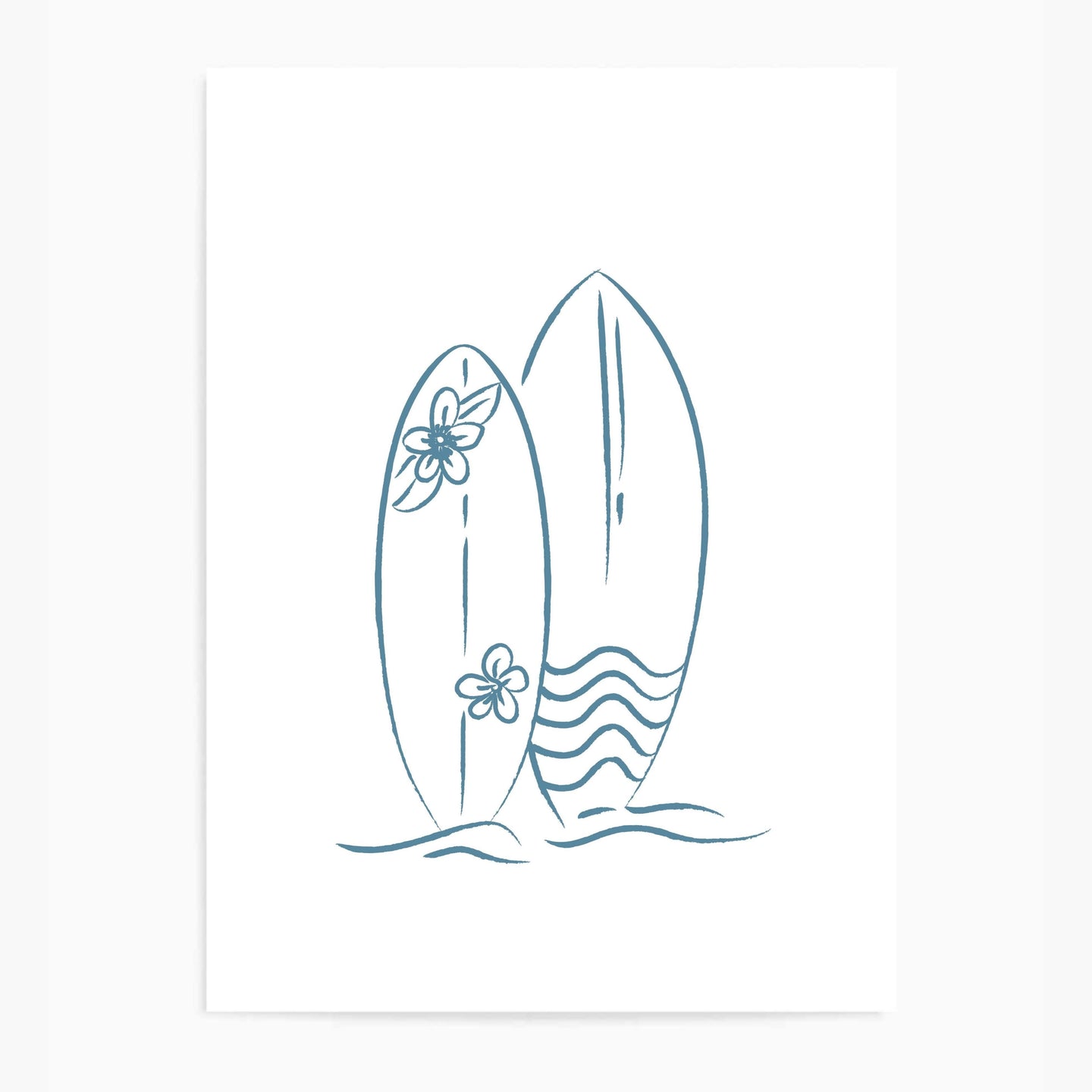 Surfboard Blue I | Wall Art