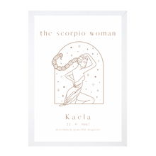 Load image into Gallery viewer, Personalised &#39;The Scorpio Woman&#39; Zodiac
