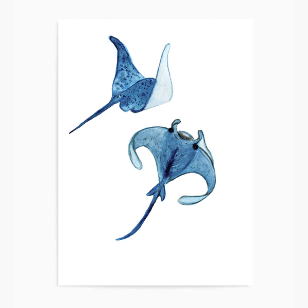 Stingrays Blue | Wall Art