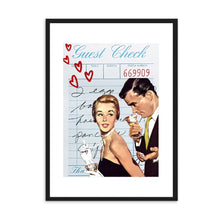 Load image into Gallery viewer, Guest Check Love Couple Blue | Wall Art
