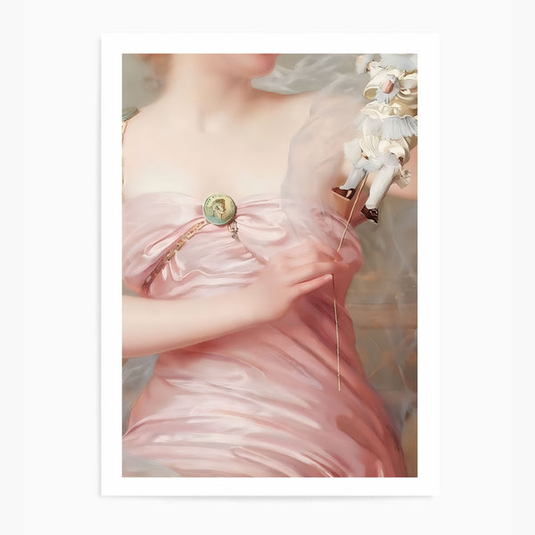 Victorian Vintage Pink Dress IV | Wall Art Print