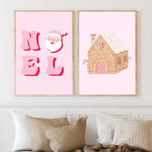 Load image into Gallery viewer, Gingerbread House Pink  | Art Print
