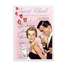 Load image into Gallery viewer, Guest Check Love Couple Pink | Wall Art
