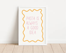 Load image into Gallery viewer, Pasta Is Always A Good Idea Wavy Yellow | Art Print
