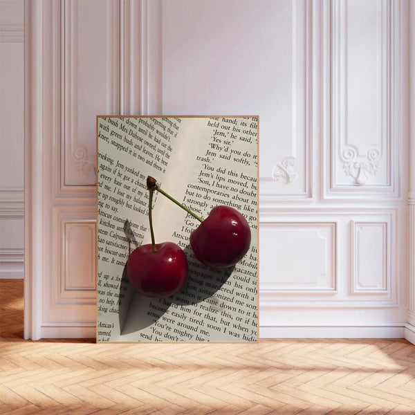 Cherry Book | Wall Art Print in