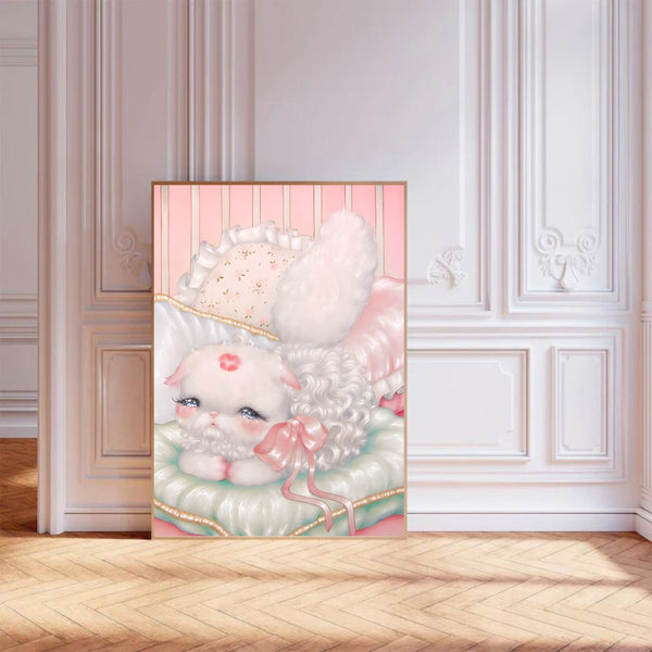 Coquette Vintage Puppy | Wall Art Print