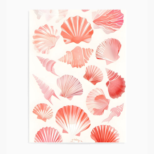 Seashells Coral | Wall Art