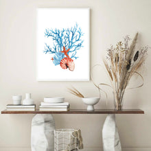 Load image into Gallery viewer, Coral Blue &amp; Orange Tones | Wall Art
