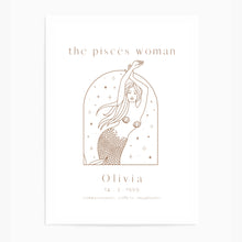 Load image into Gallery viewer, Personalised &#39;The Pisces Woman&#39; Zodiac
