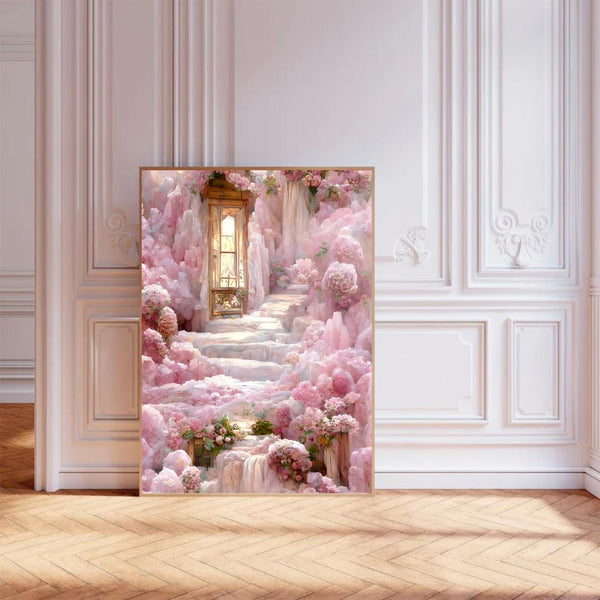 Coquette Pink Flower Garden | Wall Art Print